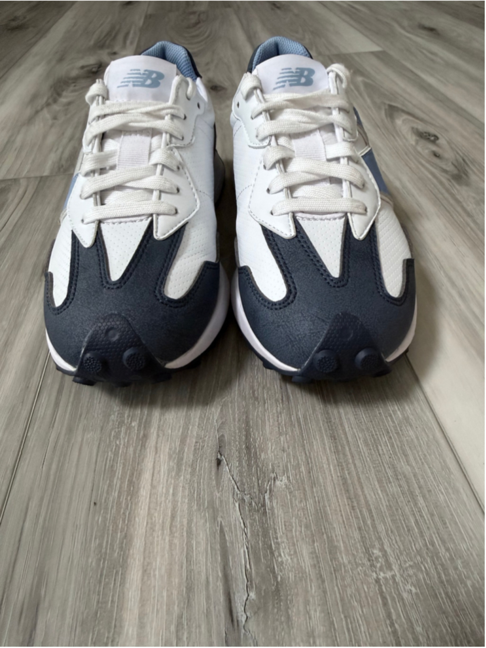 New Balance 327 Womens Size 7 White Blue Navy Retro Casual Sneakers WG327WB - Picture 6 of 12